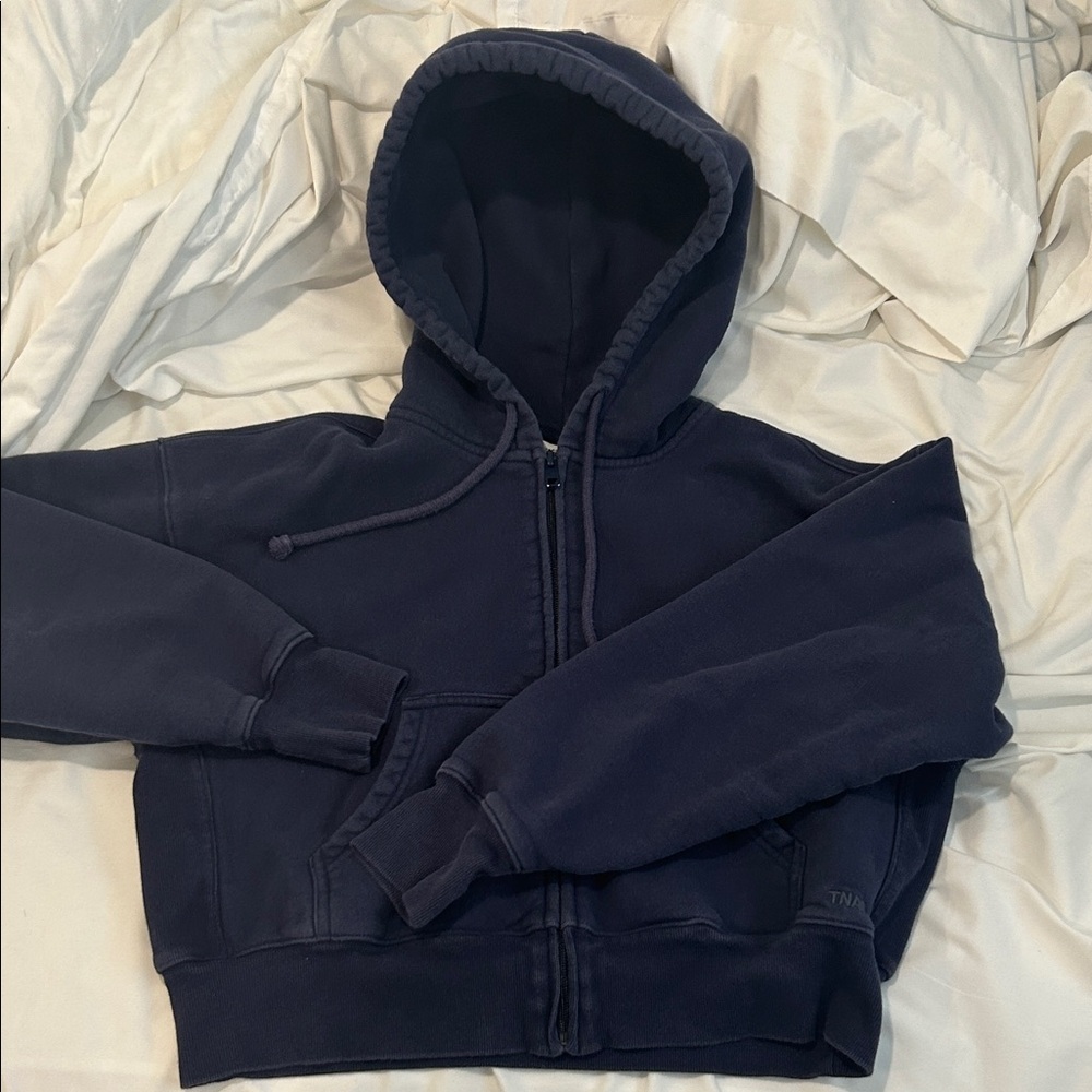 TNA cropped zip up hoodie